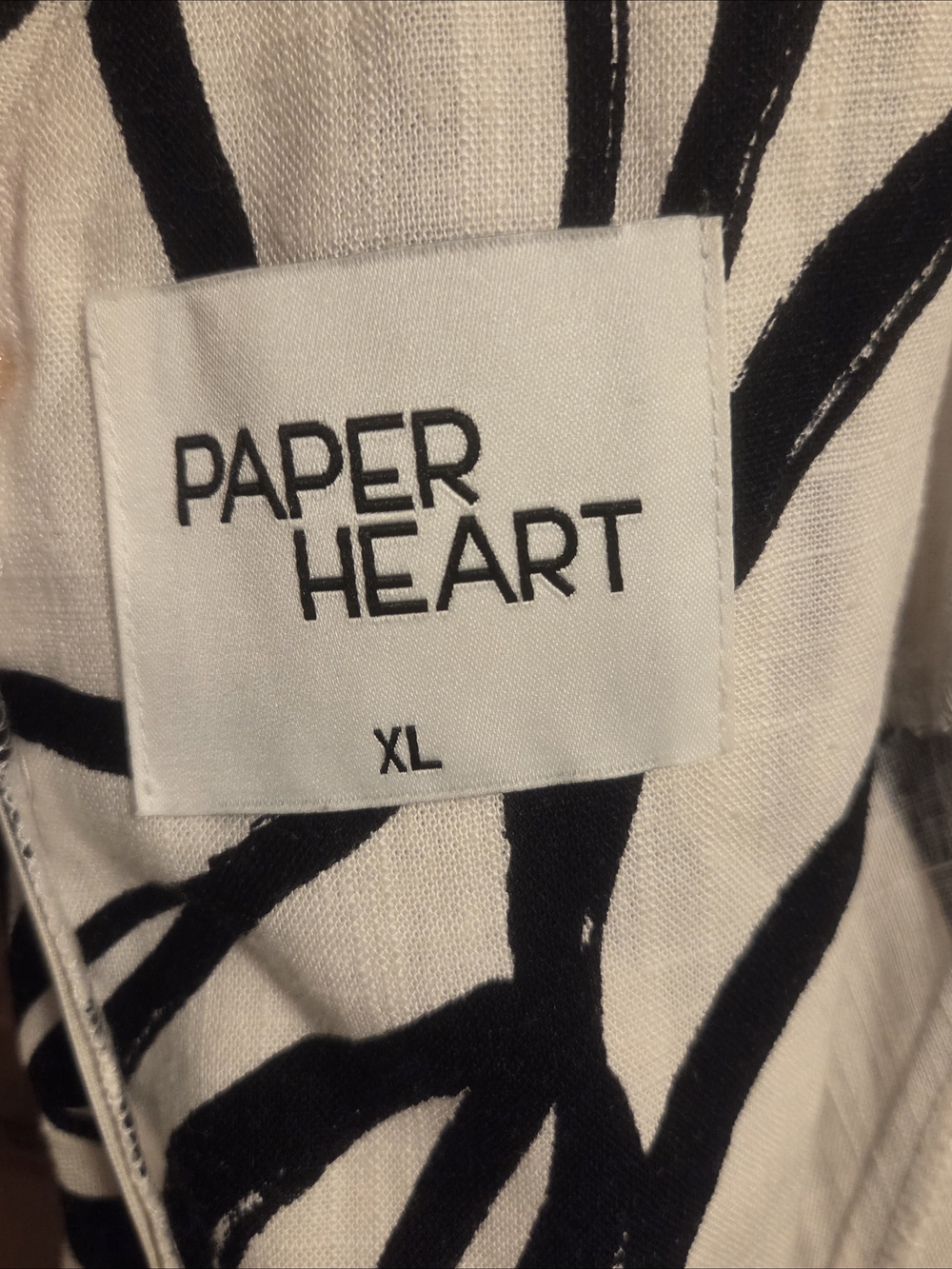 Paper Heart Black & White Linen Blend Maxi Dress - Picture 3 of 4